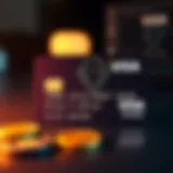 Illustration of a Visa card used for cryptocurrency purchase