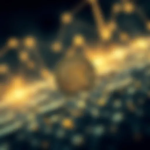 Visual representation of AI algorithms influencing cryptocurrency supply dynamics