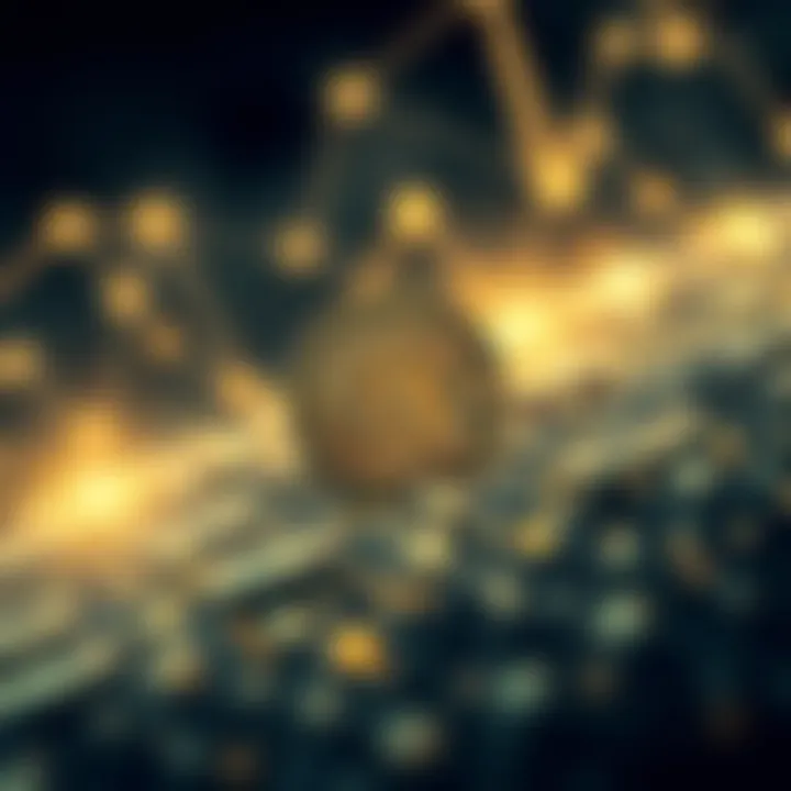 Visual representation of AI algorithms influencing cryptocurrency supply dynamics