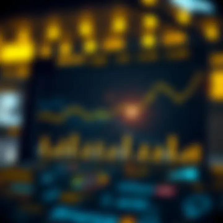 Graph illustrating market trends and privacy