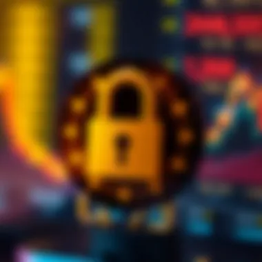 Lock symbol representing security and privacy