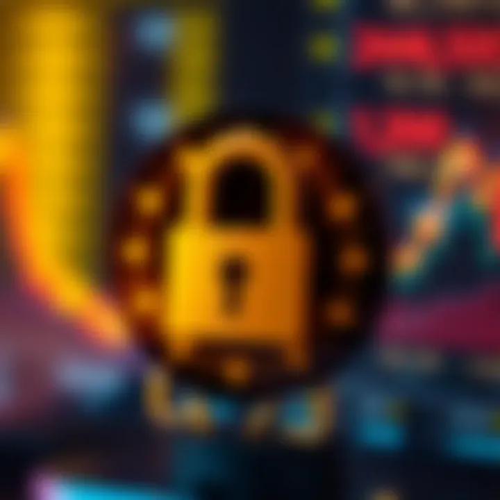 Lock symbol representing security and privacy