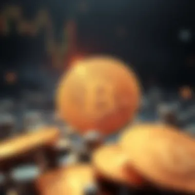 An abstract representation of Bitcoin's rise in the financial market