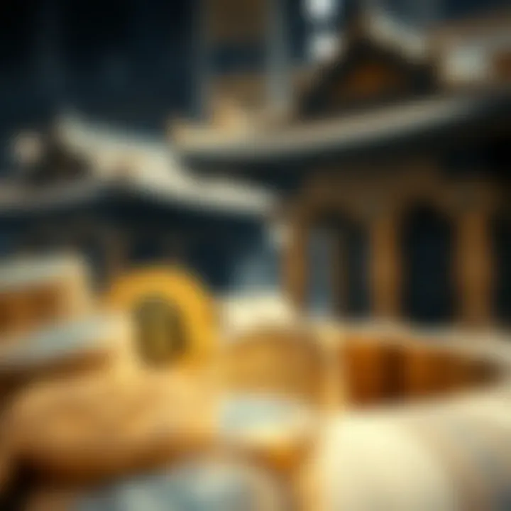 An artistic view of decentralized finance reshaping traditional banking