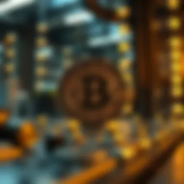 Visual representation of blockchain technology