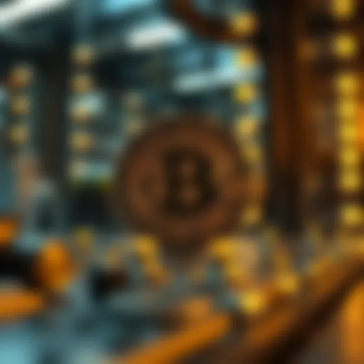 Visual representation of blockchain technology