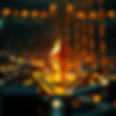 Illustration showcasing blockchain technology advancements
