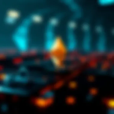 Visual representation of blockchain technology and Ether's role within it