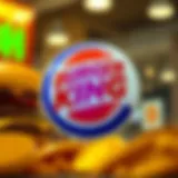 Burger King logo with cryptocurrency symbols