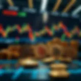 A digital representation of various cryptocurrencies on a trading platform