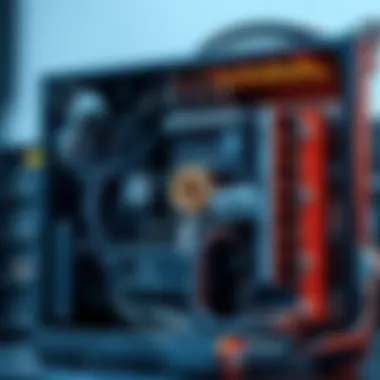 Diagram showing the essential components of a mining rig