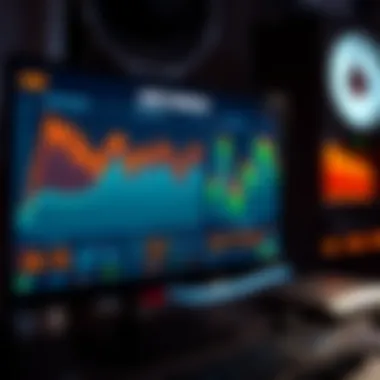 Performance metrics displayed on a monitor