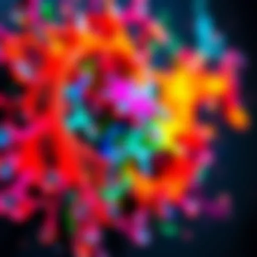 Colorful abstract digital artwork representing the essence of creativity in NFTs