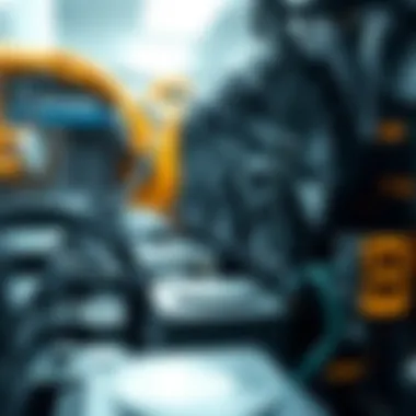Close-up view of hardware used in cryptocurrency mining rigs