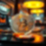A futuristic digital currency concept
