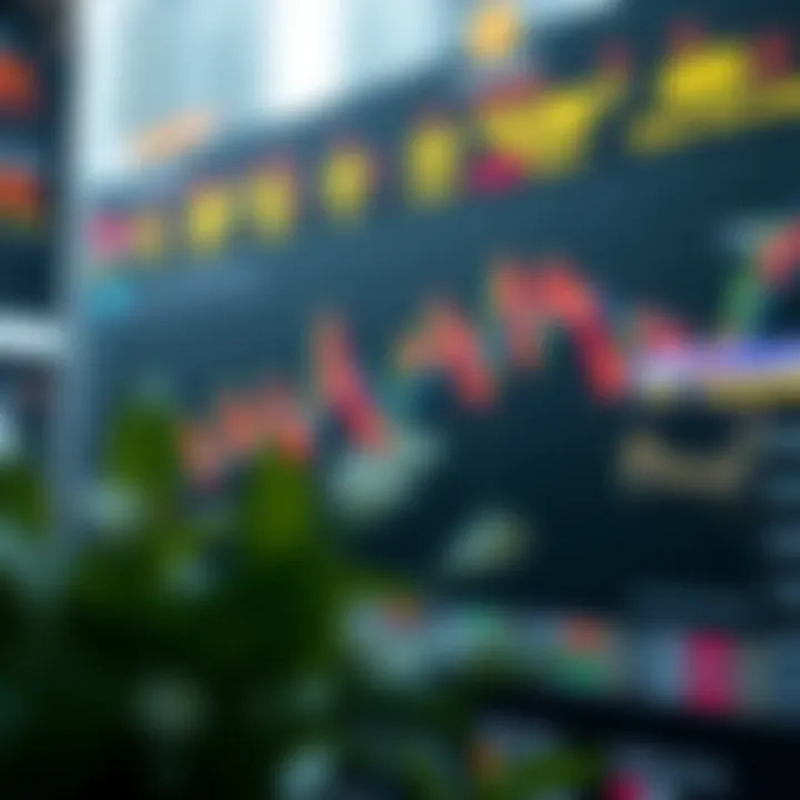 A graphical representation of market trends