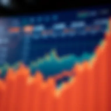 Graph showing cryptocurrency market trends