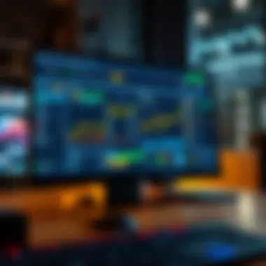 Mining Software: User Interface Overview Cryptocurrency mining software interface on a computer screen