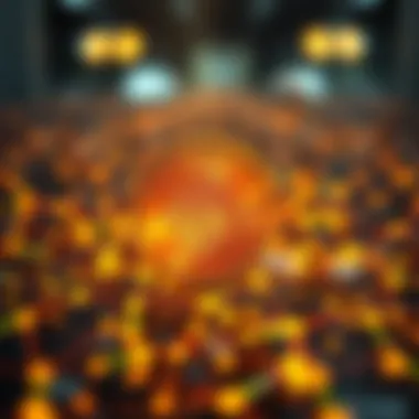 Abstract concept of blockchain technology