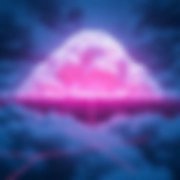 Illustration of decentralized cloud computing concept