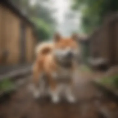 Different Shiba Inu breeds in various environments