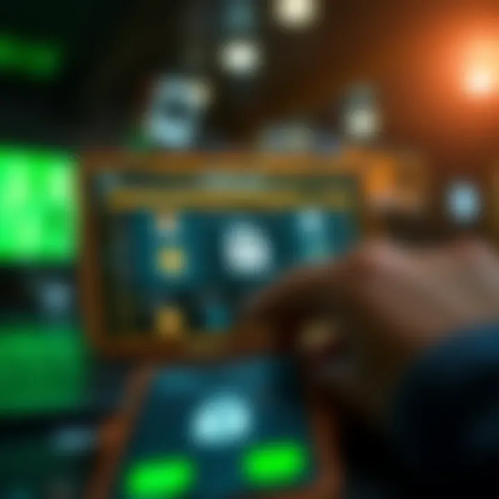 A secure blockchain wallet interface displaying digital assets