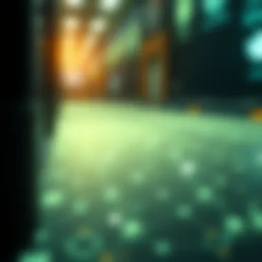 Visual depiction of technology supporting carbon tokens and blockchain