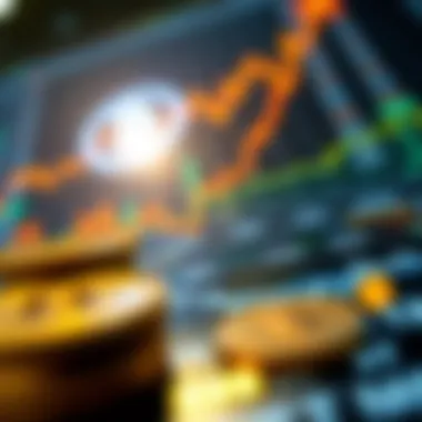 Graphical representation of cryptocurrency growth