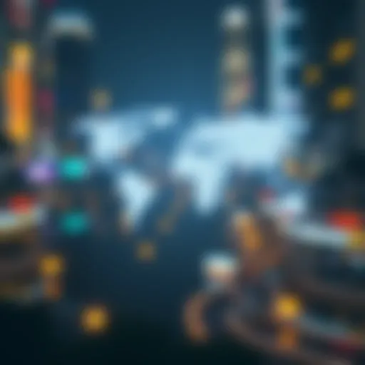 Conceptual representation of central digital currency in a global context