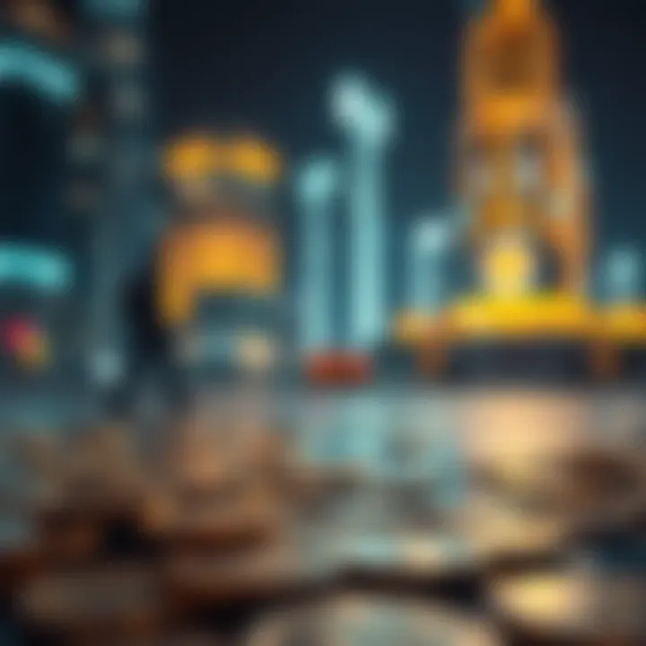Futuristic depiction of cryptocurrency innovations