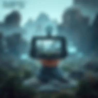 Interactive Learning Modules in the Metaverse Interactive learning modules displayed in a digital landscape