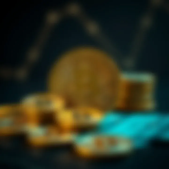 Gemini Dollar symbol and cryptocurrency coins