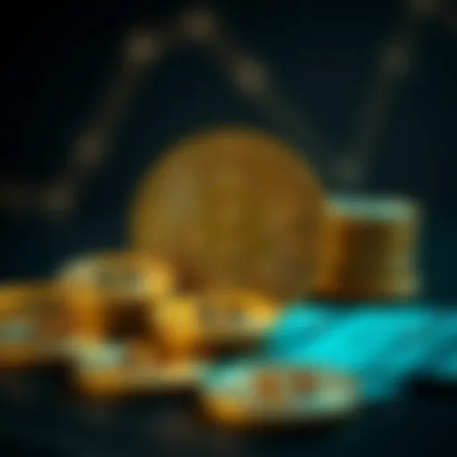 Symbolic Representation of Gemini Dollar and Cryptocurrency Coins Gemini Dollar symbol and cryptocurrency coins