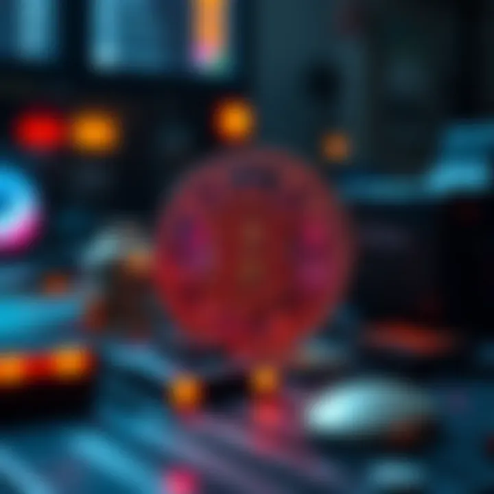 An artistic representation of digital assets symbolizing NFTs
