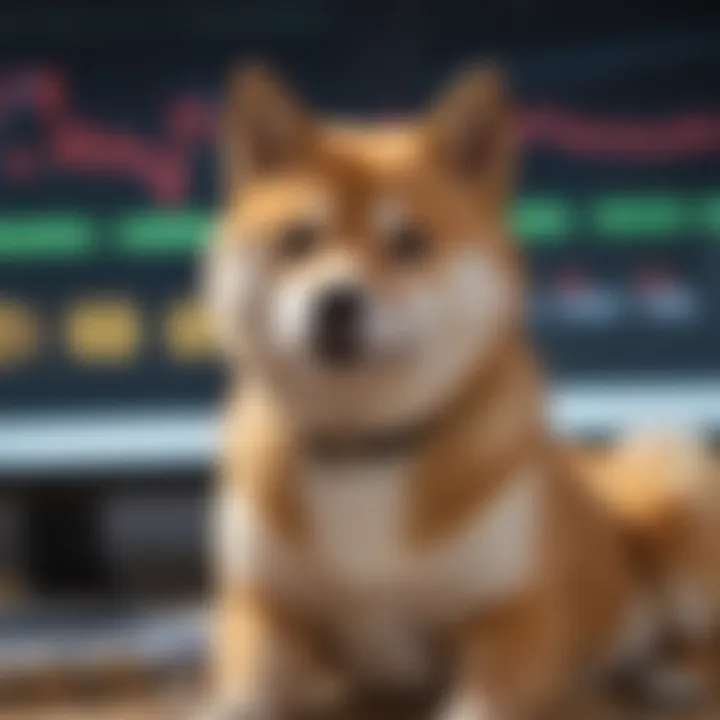 A visual depiction of Coinbase trading interface with Shiba Inu