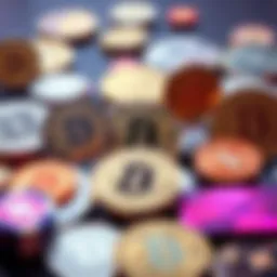 A visual representation of various cryptocurrencies