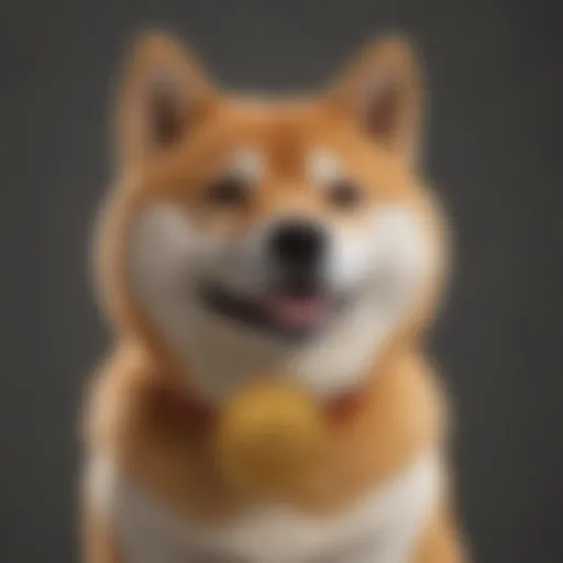 Visualization of Shiba Inu cryptocurrency logo