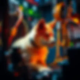 A digital representation of a Shiba Miner in action, illustrating its functionality within the cryptocurrency ecosystem.