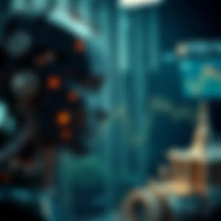 Visual depiction of artificial intelligence in investment strategies