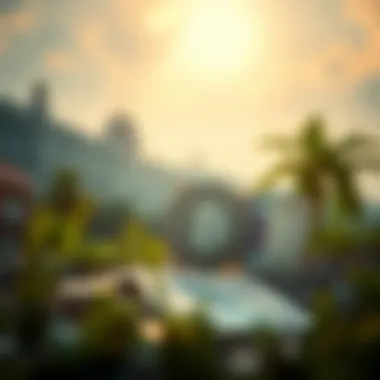 Conceptual image of future economic landscape