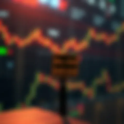 Conceptual illustration of a sell stop limit order in cryptocurrency trading