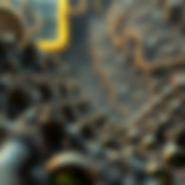 Conceptual image of innovative technologies driving sustainable mining practices