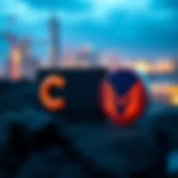 Visual representation of Coinbase Wallet logo and MetaMask logo