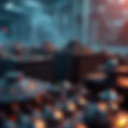 Visual representation of metaverse coin mining concept