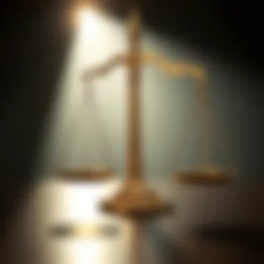 A balance scale symbolizing taxation and compliance