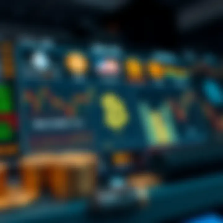 A detailed illustration of popular cryptocurrency exchanges and their features for traders