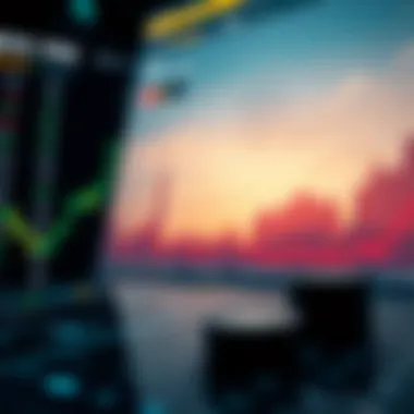 Graphs depicting cryptocurrency market trends