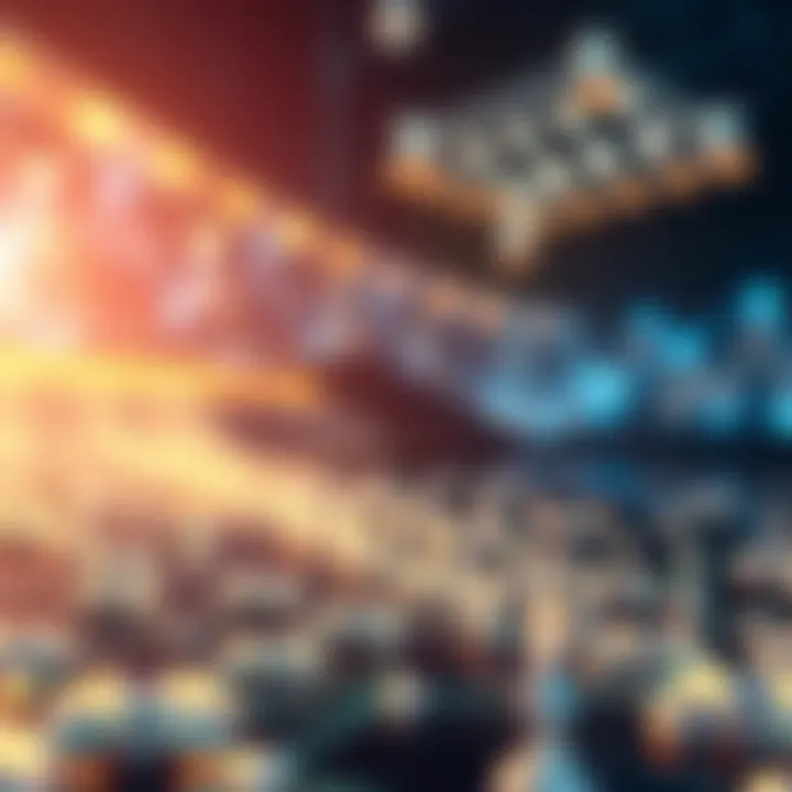 A conceptual illustration of a blockchain network supporting NFTs