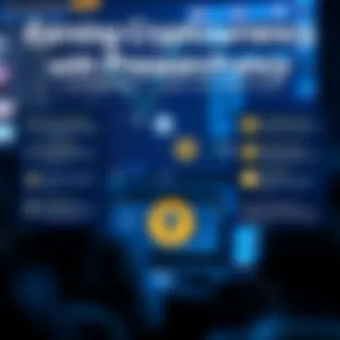 Infographic on how users earn cryptocurrency through Presearch