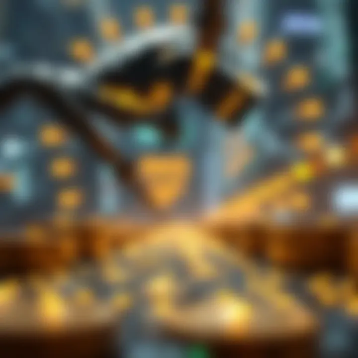 Illustration of regulatory challenges posed by AI in cryptocurrency